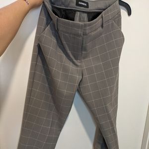 Express Windowpane Columnist Ankle Pants 4R